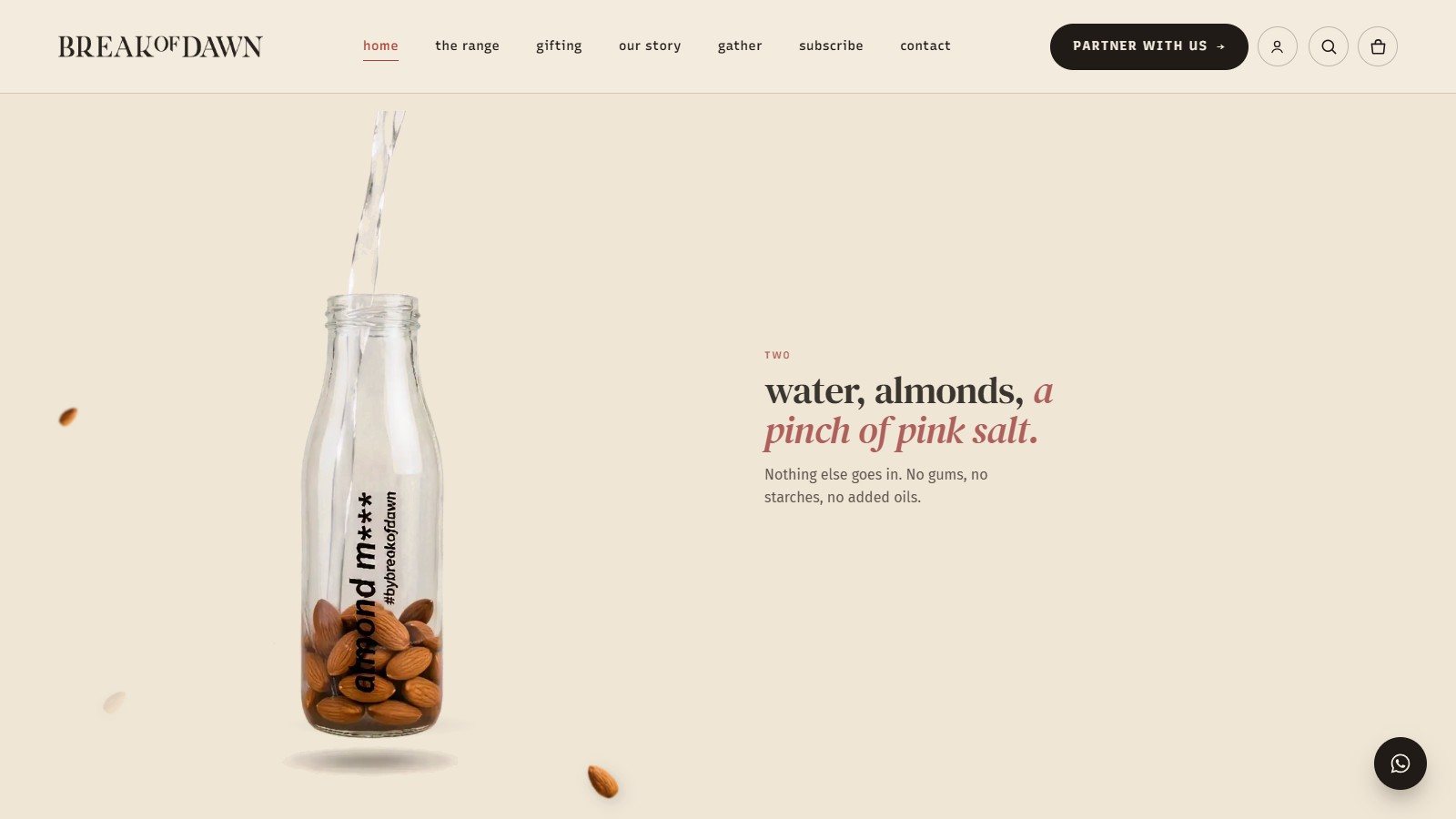 Break of Dawn: It starts with almonds.