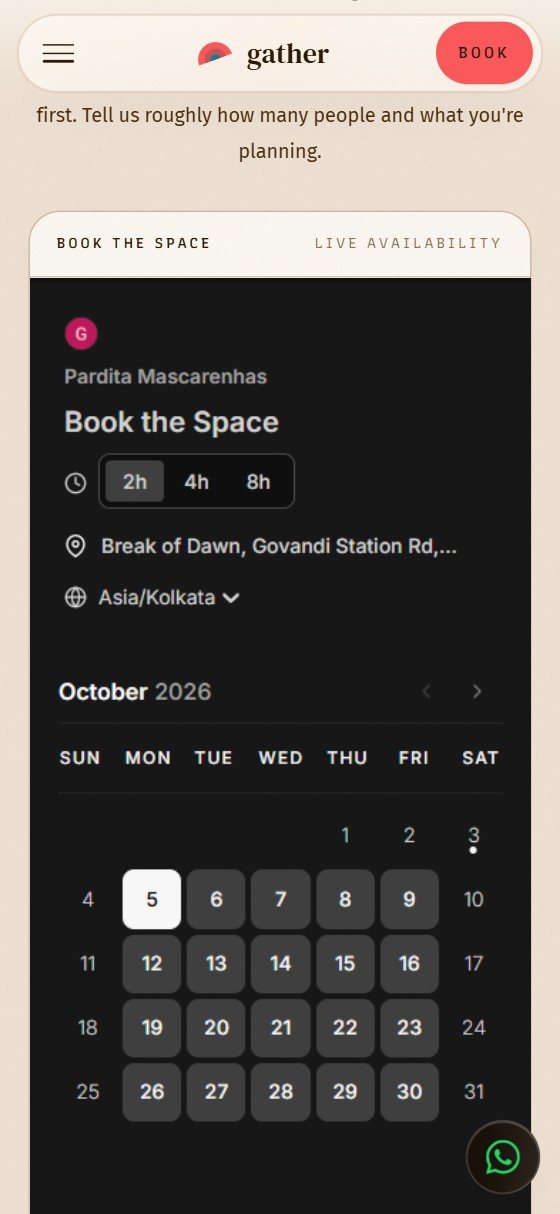 Gather on a phone: Checking a date, the first move.