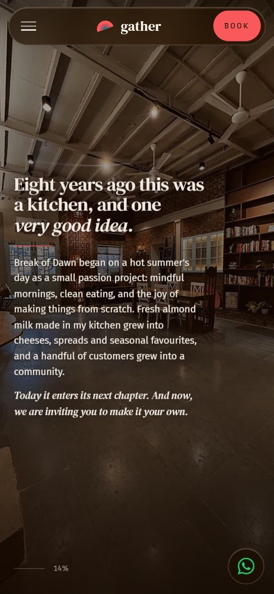 Gather on a phone: Eight years ago this was a kitchen.