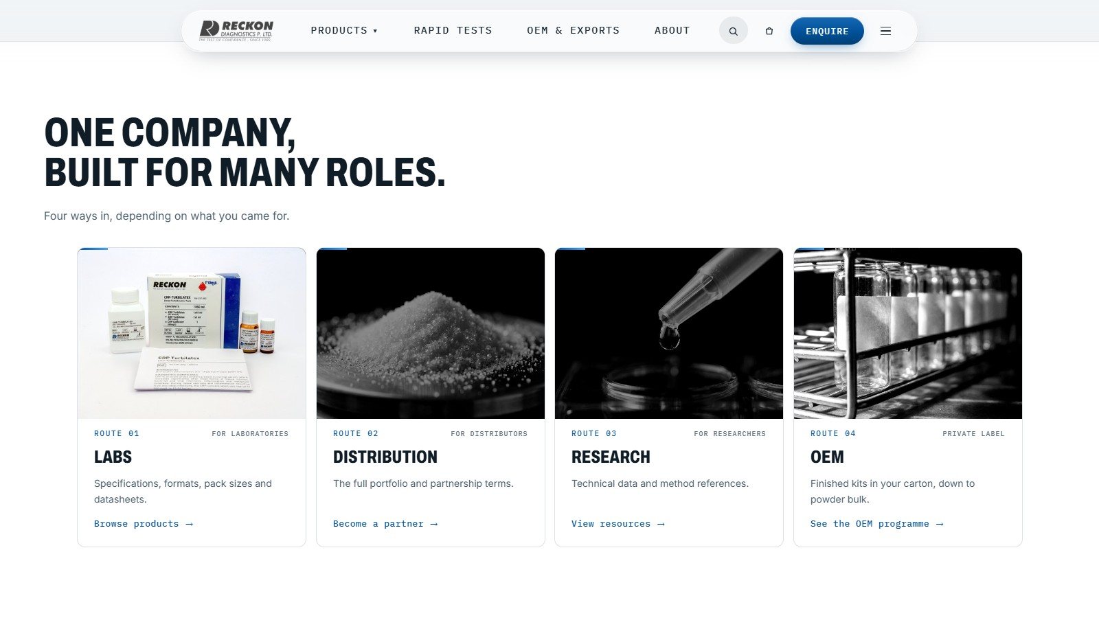 Reckon: One company, built for many roles.